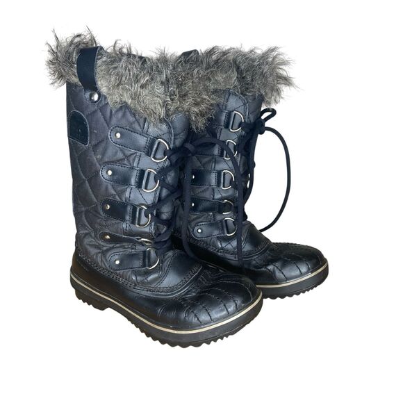 Sorel Women's Boots Size 6 Tofino II Waterproof Insulated Winter Black Stone - Picture 1 of 11